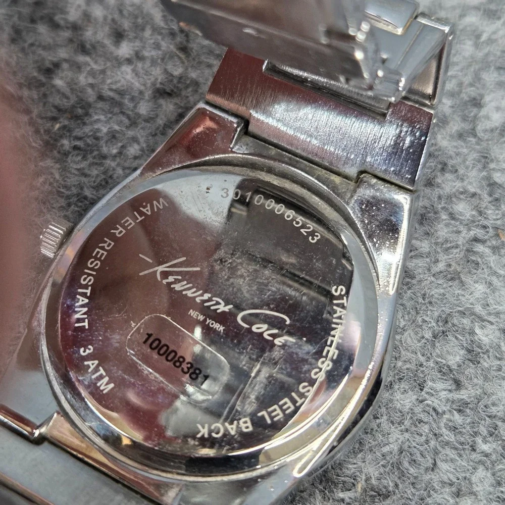 Kenneth Cole New York Silver and Blue Dress Watch‎ Mens Needs Battery